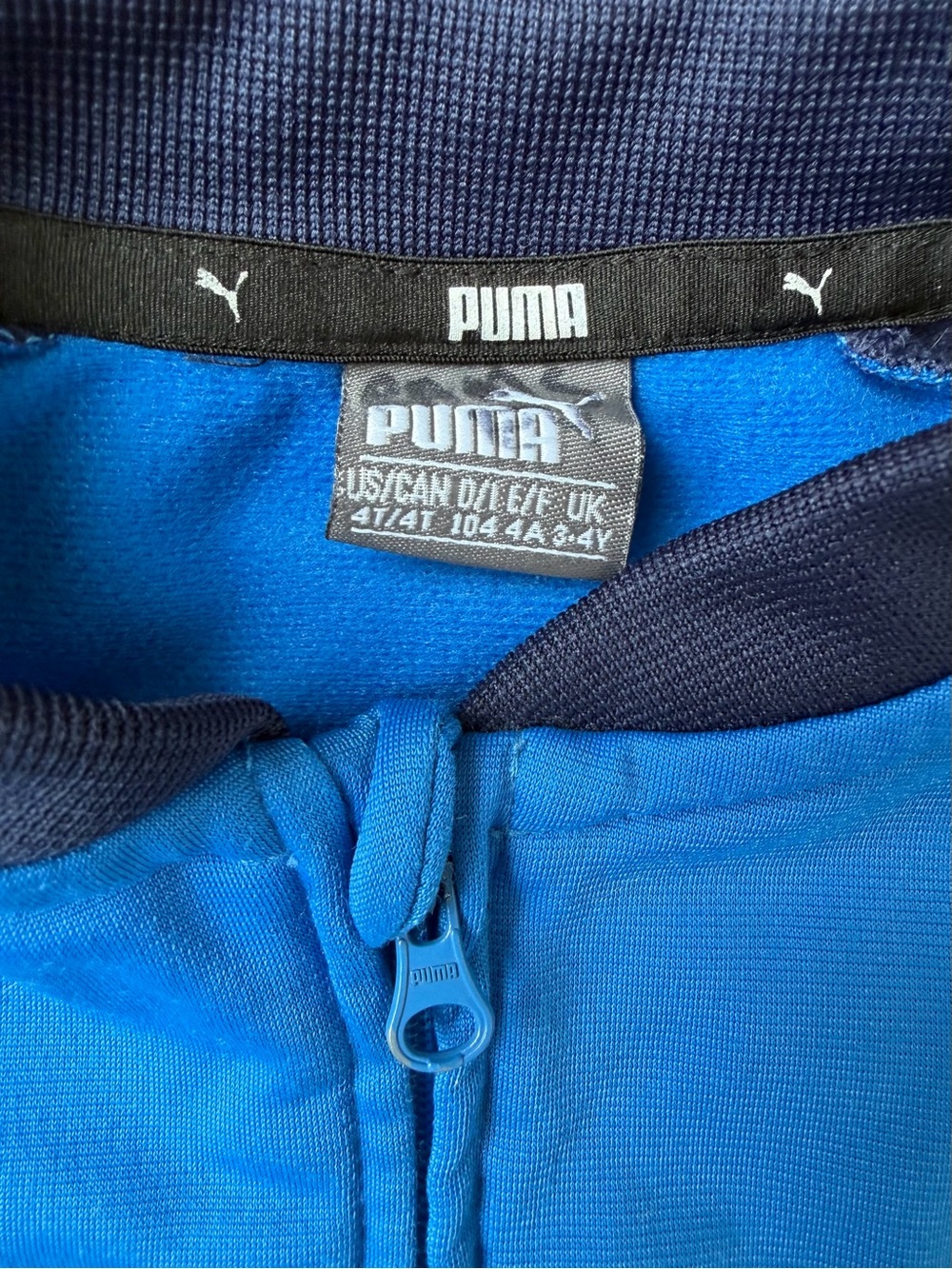 Puma Royal Blue and Navy Zippered Track Jacket for‎ toddler boy - Picture 3 of 4